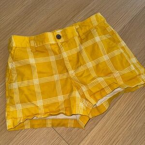 a new day Yellow Checkered Women's Shorts